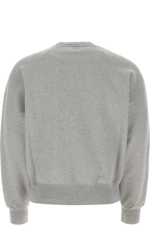 Ami Alexandre Mattiussi Fleeces & Tracksuits for Men Ami Alexandre Mattiussi Grey Cotton Sweatshirt