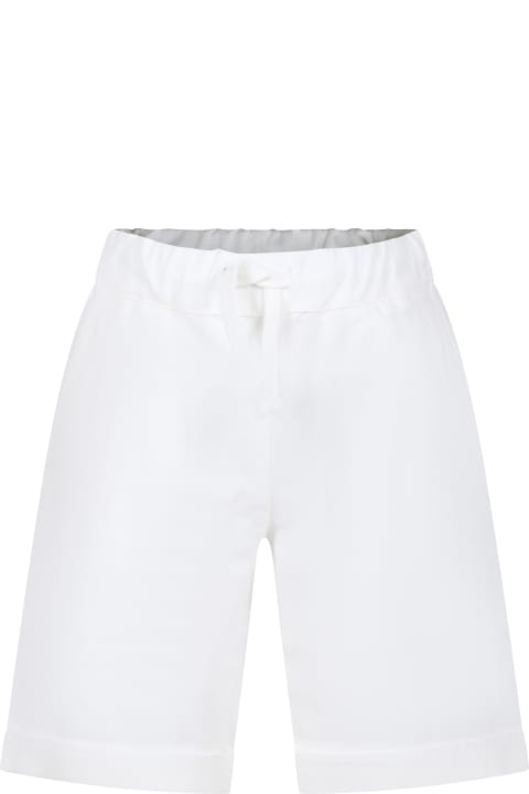 Dondup Bottoms for Boys Dondup White Shorts For Boy With Logo