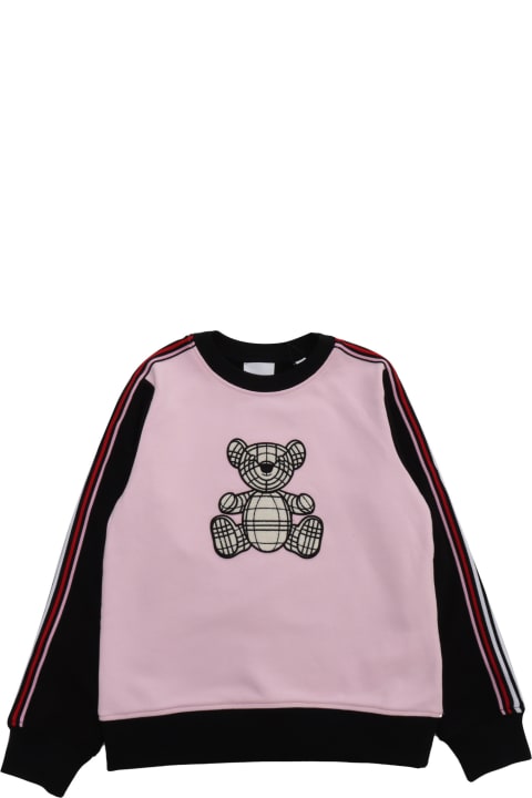 Topwear for Girls Burberry Pink And Black Sweatshirt