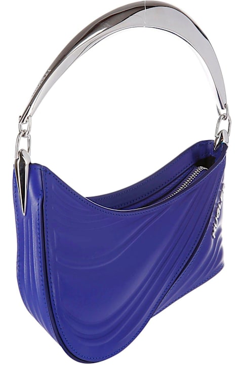 Homeware Mugler Logo Plaque Zipped Shoulder Bag