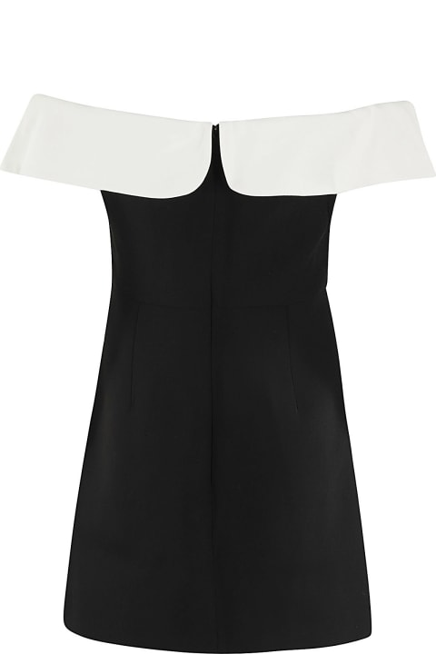 Jumpsuits for Women self-portrait Black Crepe Bow Mini Dress