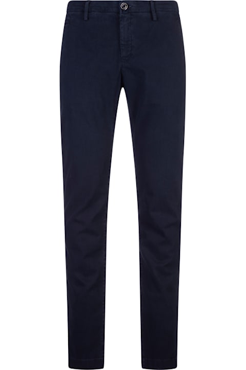 Homeware Jacob Cohen Bobby Slim Fit Trousers In Night Blue Garment-dye Twill