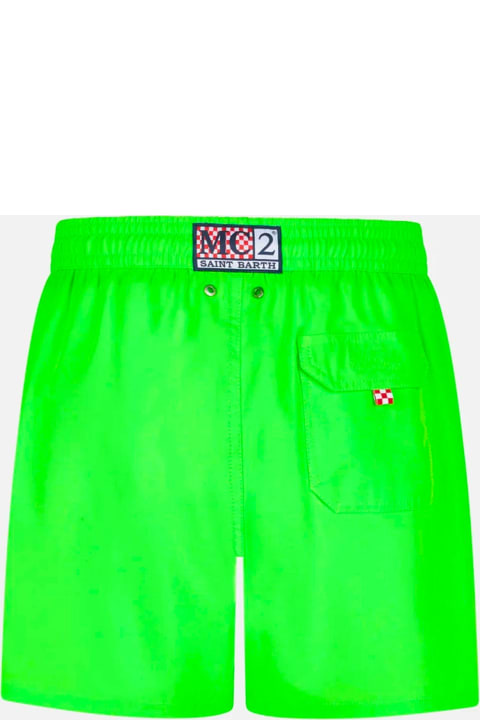 Swimwear for Men MC2 Saint Barth Man Fluo Green Comfort Swim Shorts