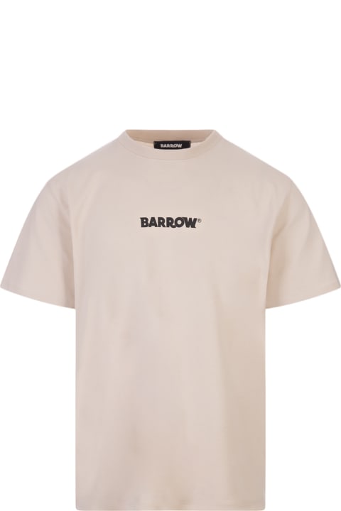 Barrow for Men Barrow Dove T-shirt With Front And Back Logo Print