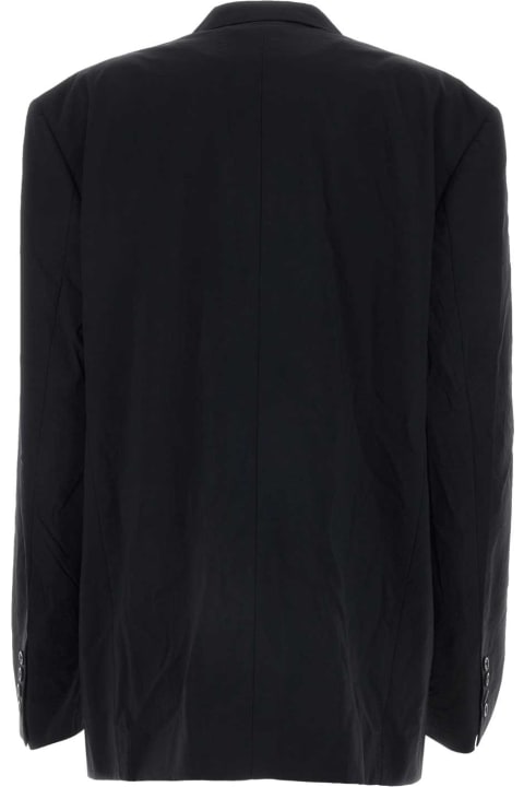 Coats & Jackets for Women Balenciaga Black Nylon Oversize Blazer