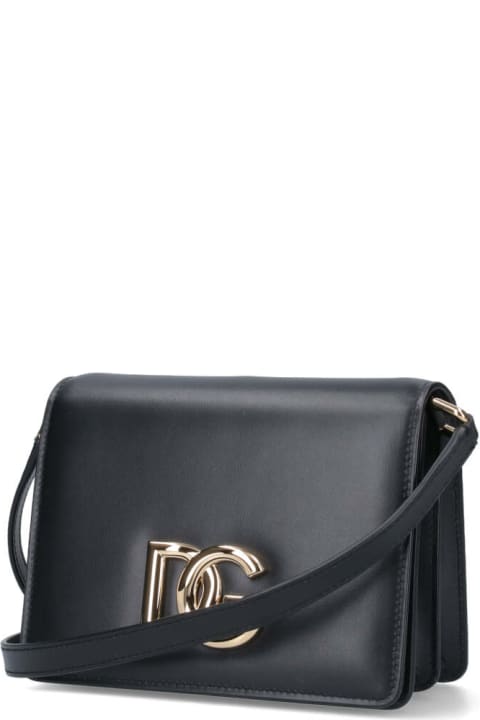 Clutches for Women Dolce & Gabbana Logo-plaque Foldover Top Crossbody Bag