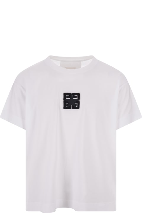 Givenchy Topwear for Men Givenchy Large 4g Stars T-shirt In White Cotton