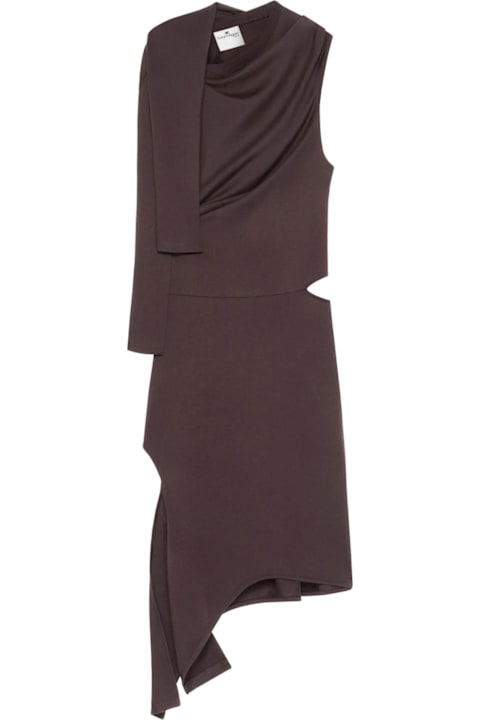 Homeware Courrèges Brown One-shoulder Dress With Cut-out