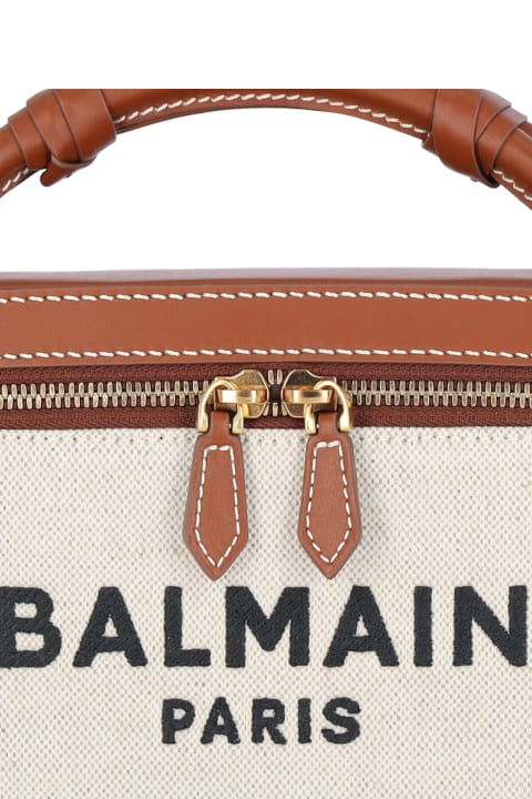 Balmain 'b-army Vanity' Beige Canvas Bag | italist