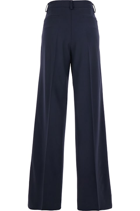 Parosh for Men Parosh Blue Pants With Front Button And Zip Closure In Cotton Woman