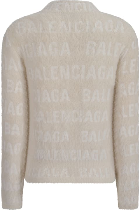 Balenciaga Women Balenciaga Furry Fitted Sweater