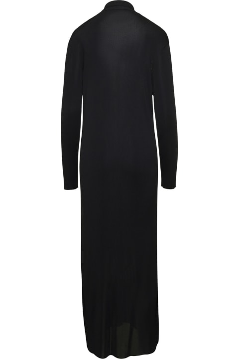 Sweaters for Women Philosophy di Lorenzo Serafini Black Long Dress In Viscose Woman