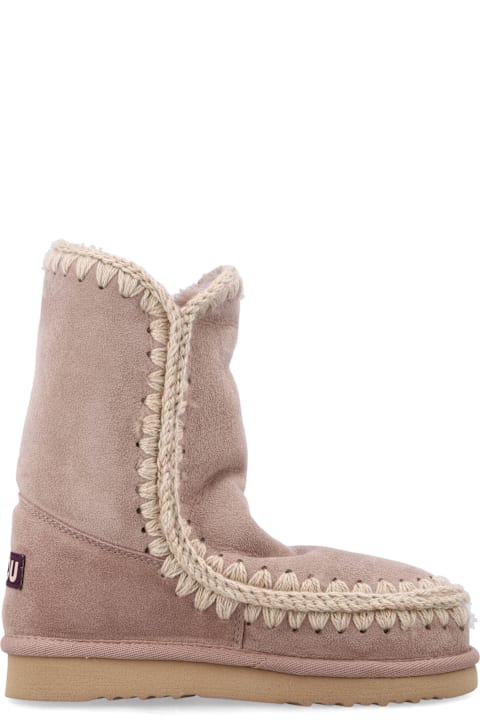 Mou Eskimo 24 Sheepskin Boots With Crochet Stitching