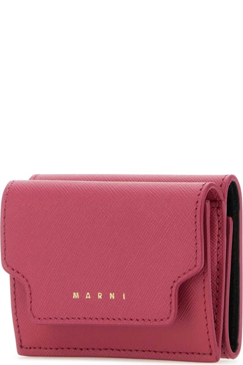 Homeware Marni Tyrian Purple Leather Wallet