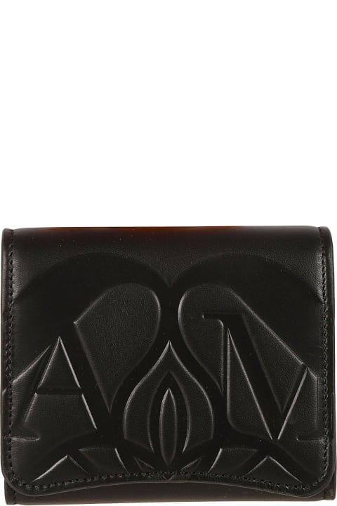 Wallets for Women Alexander McQueen The Seal Embossed Tri-fold Wallet