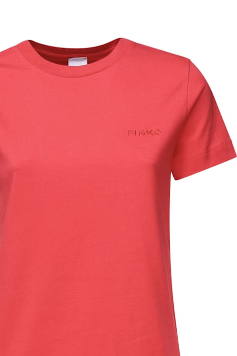 Homeware Pinko T-shirt Half Sleeves Logo Embroidery