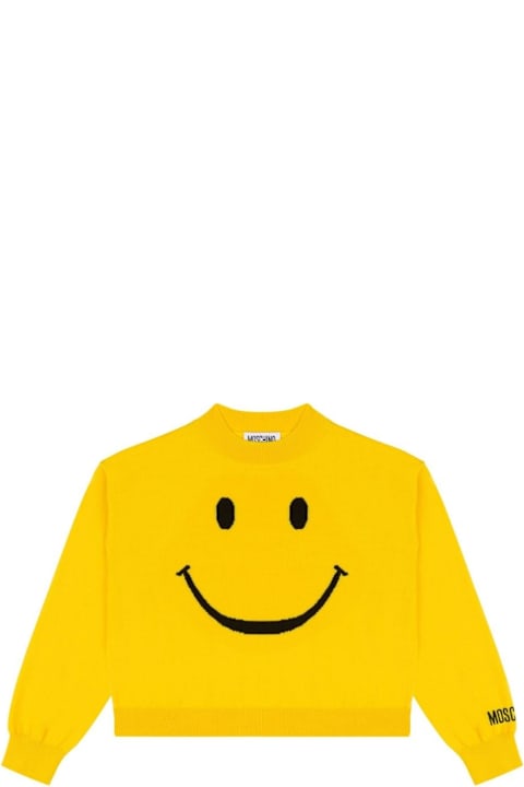 Moschino Kids Moschino Pull Giallo Con Logo