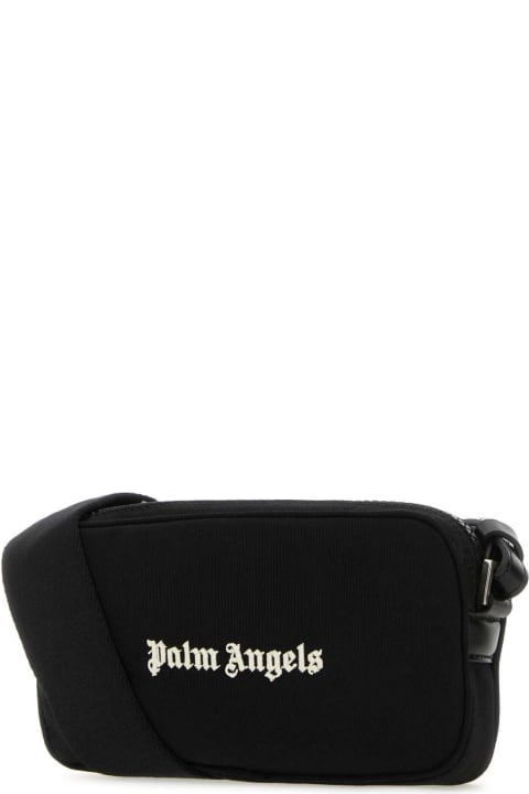 Shoulder Bags for Men Palm Angels Black Canvas Crossbody Bag