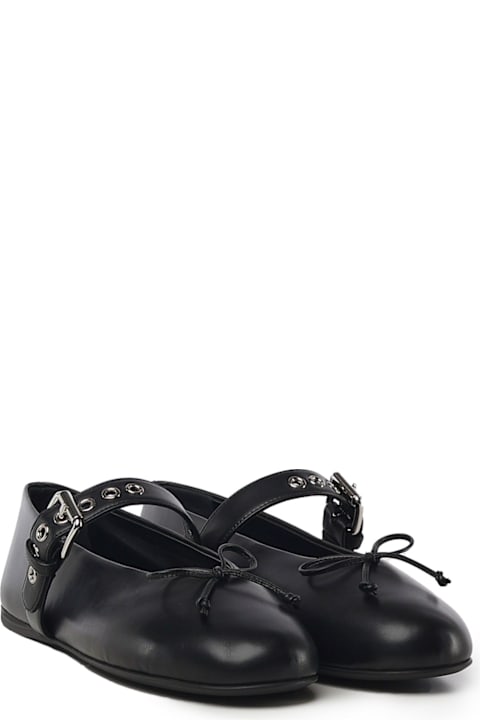أحذية مسطحة لـ السيدات Miu Miu Leather Ballerinas