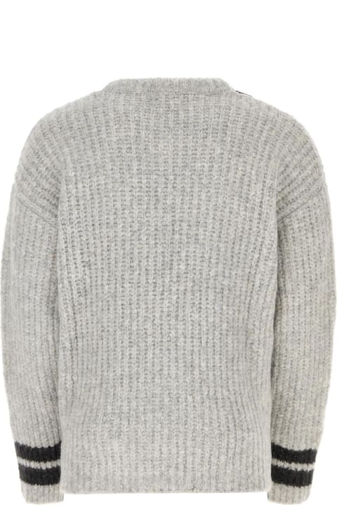 ウィメンズ ERLのニットウェア ERL Light Grey Knit Sweater