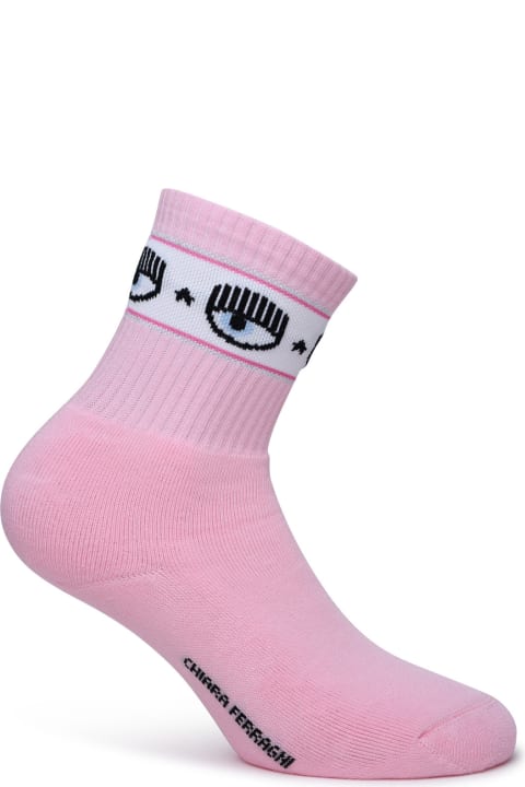 Underwear & Nightwear for Women Chiara Ferragni Pink Cotton Blend Socks