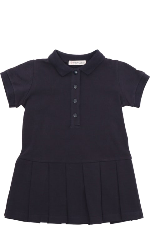 Dresses for Baby Girls Moncler Blue Polo Dress