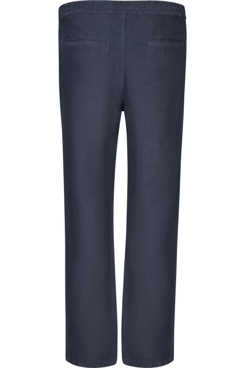 120% Lino Clothing for Men 120% Lino Blue Linen Trousers