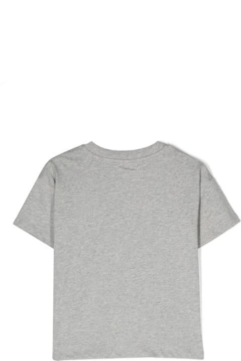 Mini Rodini T-Shirts & Polo Shirts for Boys Mini Rodini Grey U Neck T-shirt With Owl Print In Cotton Boy