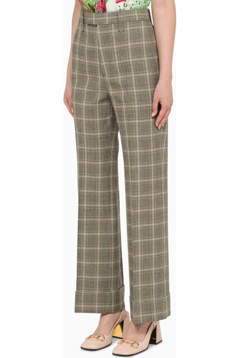Gucci Pants & Shorts for Women Gucci Prince Of Wales Check Trousers
