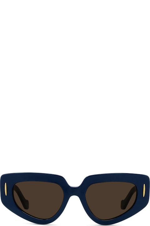【送料&関税込】Loewe Anagram Lw40160i - Blue Sunglasses Loewe Anagram Lw40160i - Blue Sunglasses | italist