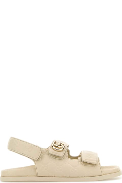 Gucci Sandals for Women Gucci Ivory Leather Sandals