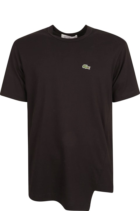 メンズ Lacosteのトップス Lacoste Asymmetric Logo Patch T-shirt