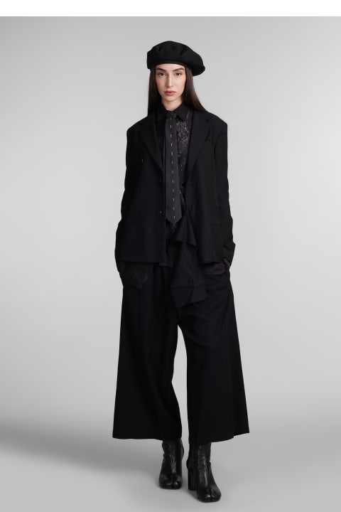 Yohji Yamamoto معاطف وجواكت لـ السيدات Yohji Yamamoto Blazer In Black Rayon