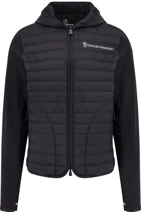 Moncler Grenoble for Men Moncler Grenoble Cotton Blend Cardigan With Padding On The Front