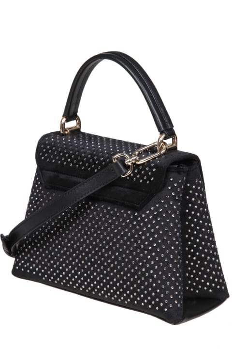 Furla Totes for Women Furla 1927 Mini Top Handle In Velvet With Applied Strass