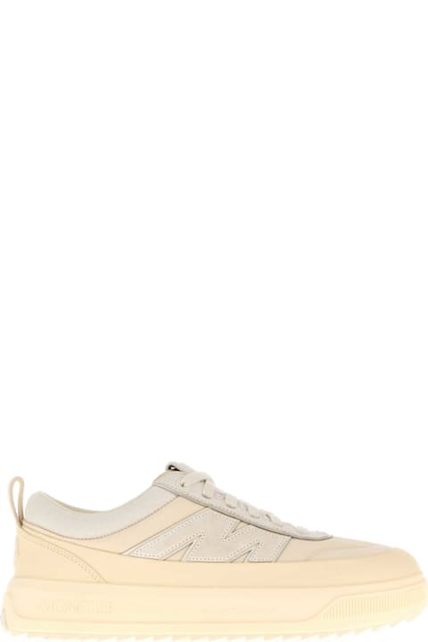 Moncler Ivory Canvas Altive Sneakers | italist