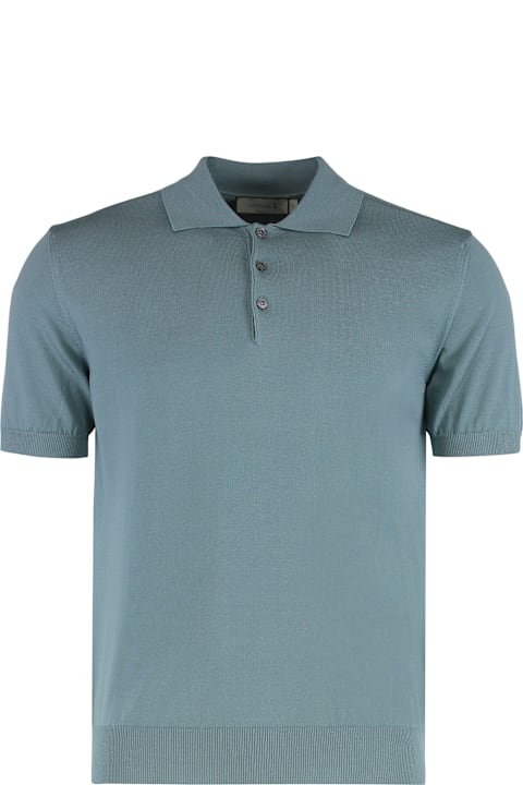 Canali Topwear for Men Canali Knitted Cotton Polo Shirt