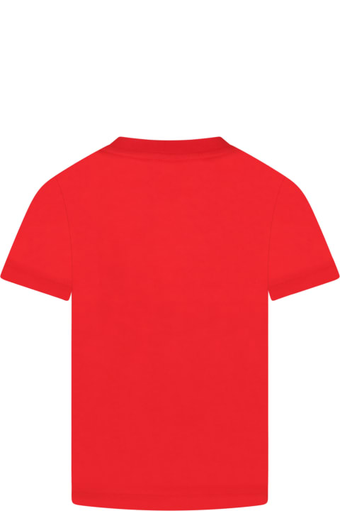 Red T-shirt For Boy With Crocodile
