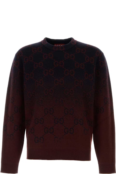 Gucci Sweaters for Men Gucci Embroidered Wool Sweater