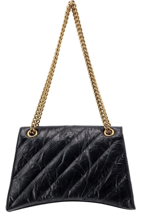 Homeware Balenciaga Matelassé Leather Shoulder Bag With Frontal Monogram