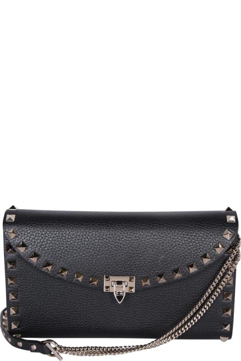 Valentino Shoulder Bags for Women Valentino Wallet On Chain Rockstud Black Bag