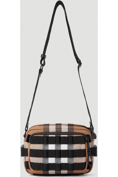 Check Printed Zipped Shoulder Bag