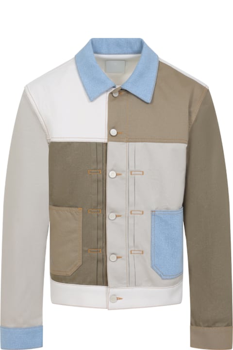 Givenchy Coats & Jackets for Men Givenchy Pleated And Snapped Denim Jacket