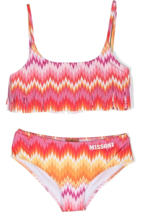 Missoni Kids Swimwear for Girls Missoni Kids Chevron And Fringed Bikini