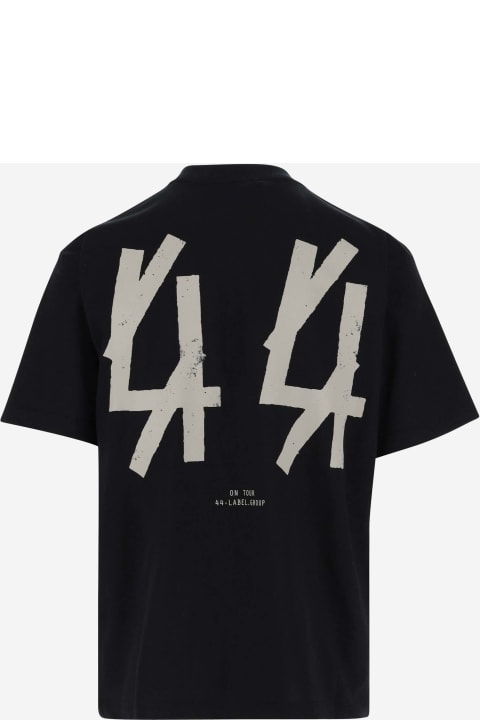 メンズ 44 Label Groupのトップス 44 Label Group Cotton T-shirt With Graphic Print And Logo T-Shirt