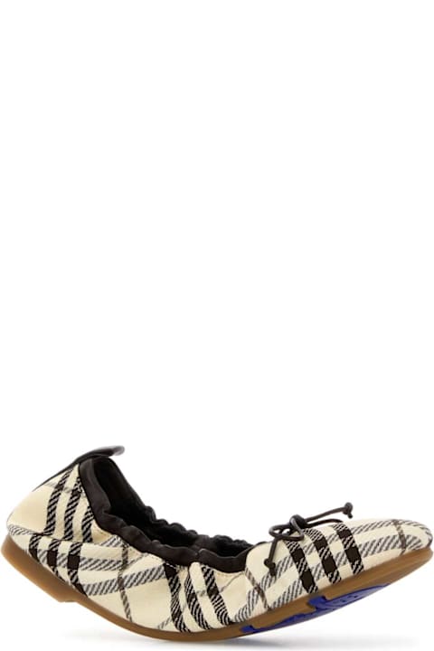 Burberry Embroidered Fabric Ballerinas