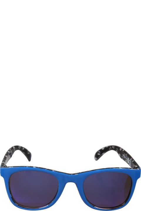 キッズ新着アイテム Molo Blue Smile Sunglasses For Boy
