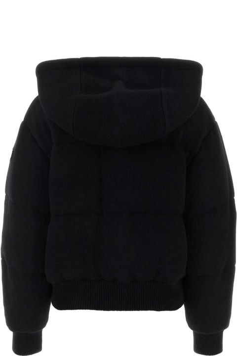 Coats & Jackets for Women Prada Black Stretch Wool Blend Padded Jacket