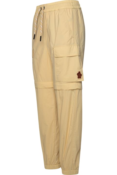 Fleeces & Tracksuits for Women Moncler Grenoble Cream Polyamide Sporty Pants