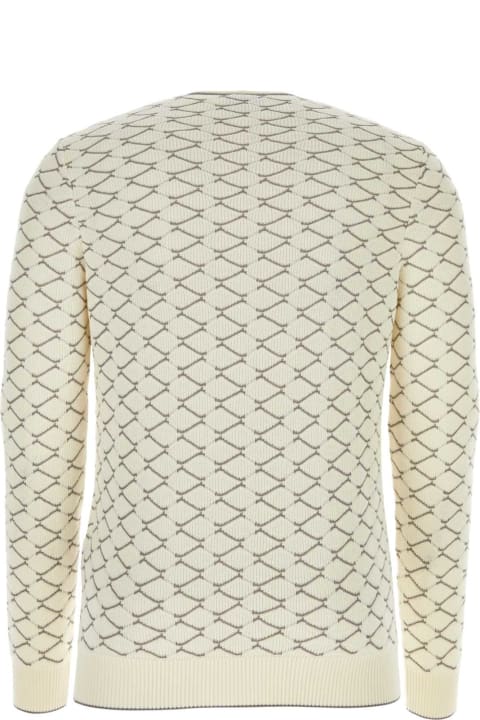 Giorgio Armani for Men Giorgio Armani Ivory Cotton Blend Sweater